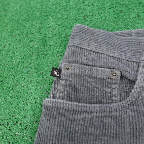Lauren Ralph Lauren Pants Womens 6 Gray Corduroy 5 Pocket Straight Leg Stretch - Picture 3 of 11